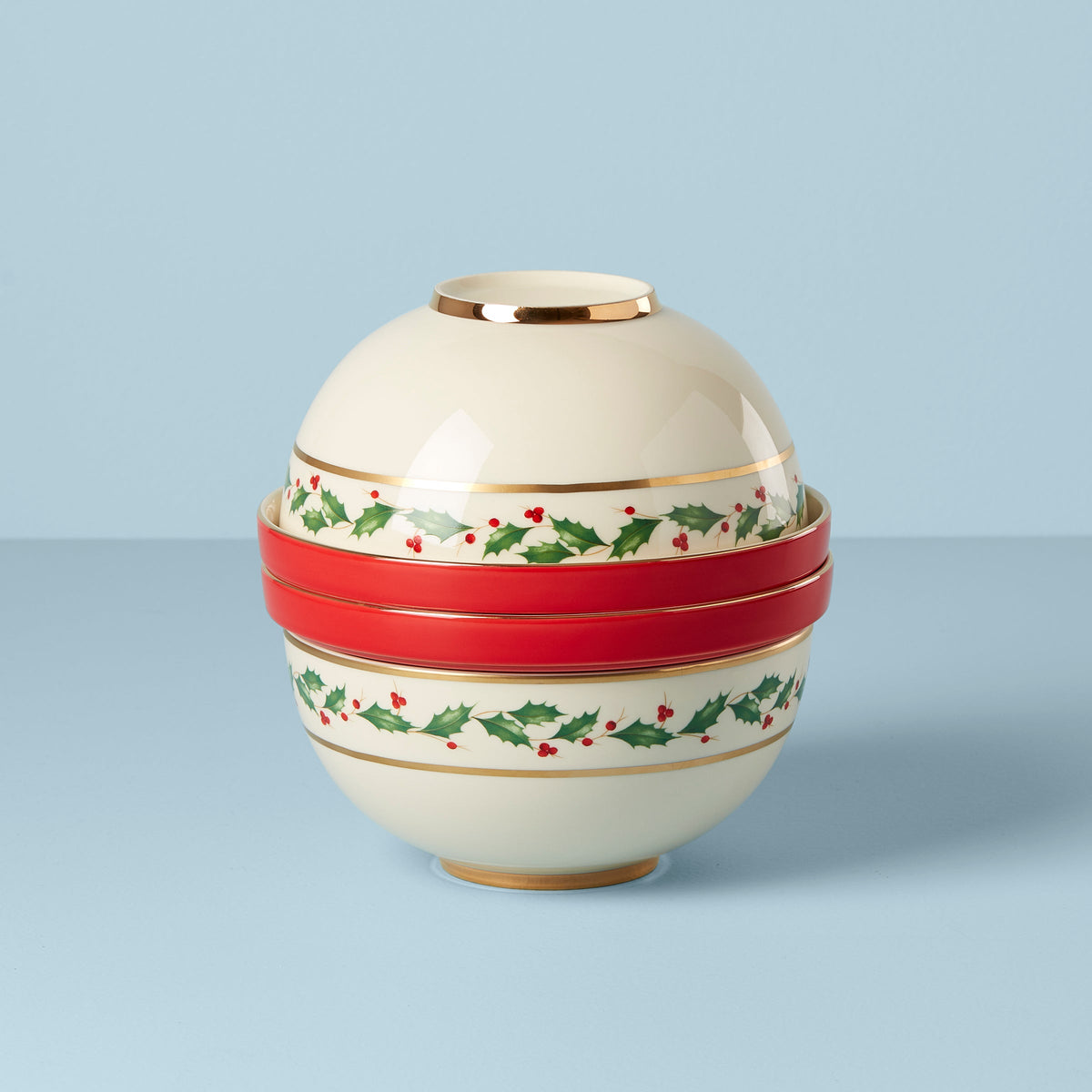 Holiday 8-Piece Nesting Dinnerware Set