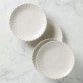 French Perle Scallop 4-Piece Dinner Plate Set