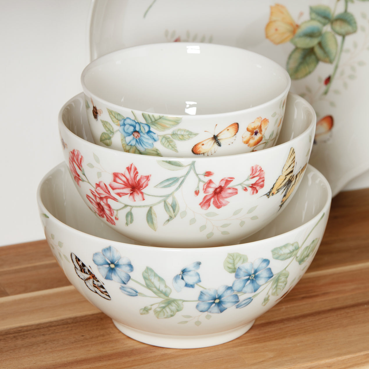 Butterfly Meadow Kitchen 3-Piece Mini Bowl Set – Lenox Corporation