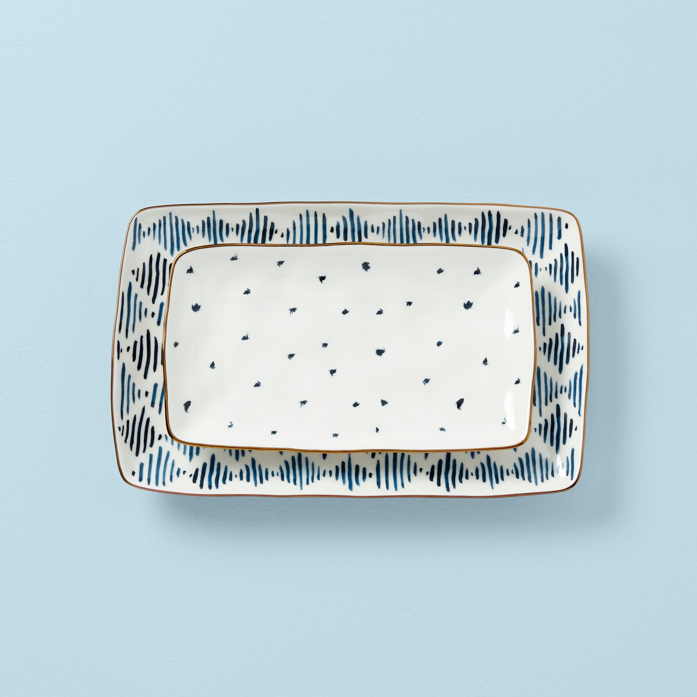 Blue Bay 2-Piece Nesting Platter Set – Lenox Corporation