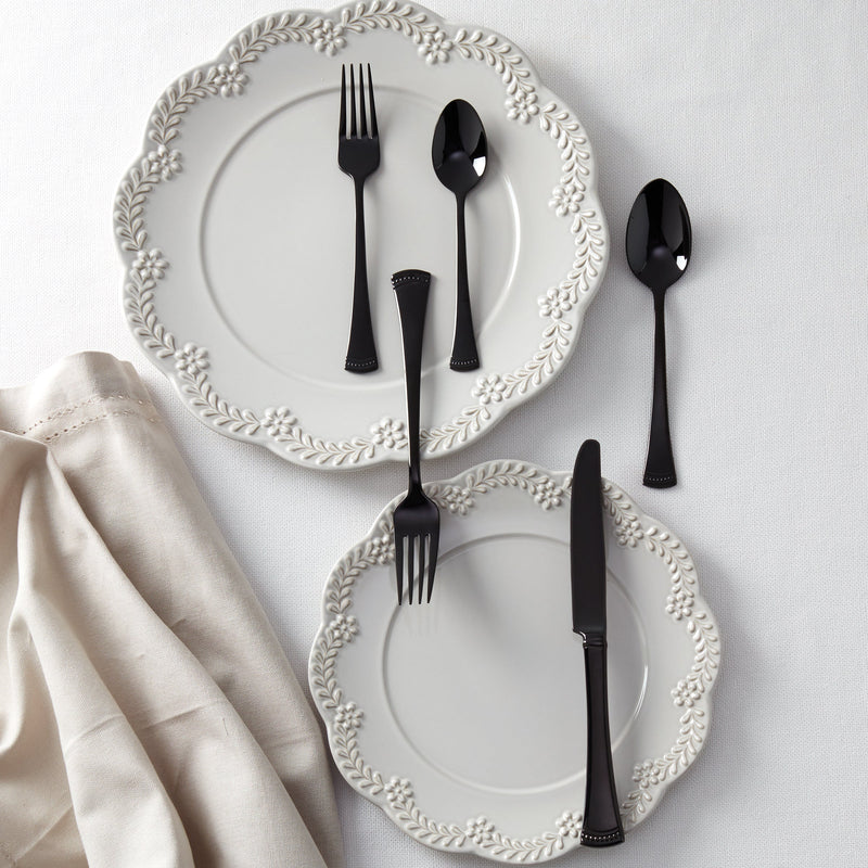 Portola Black Mirror 20-Piece Flatware Set