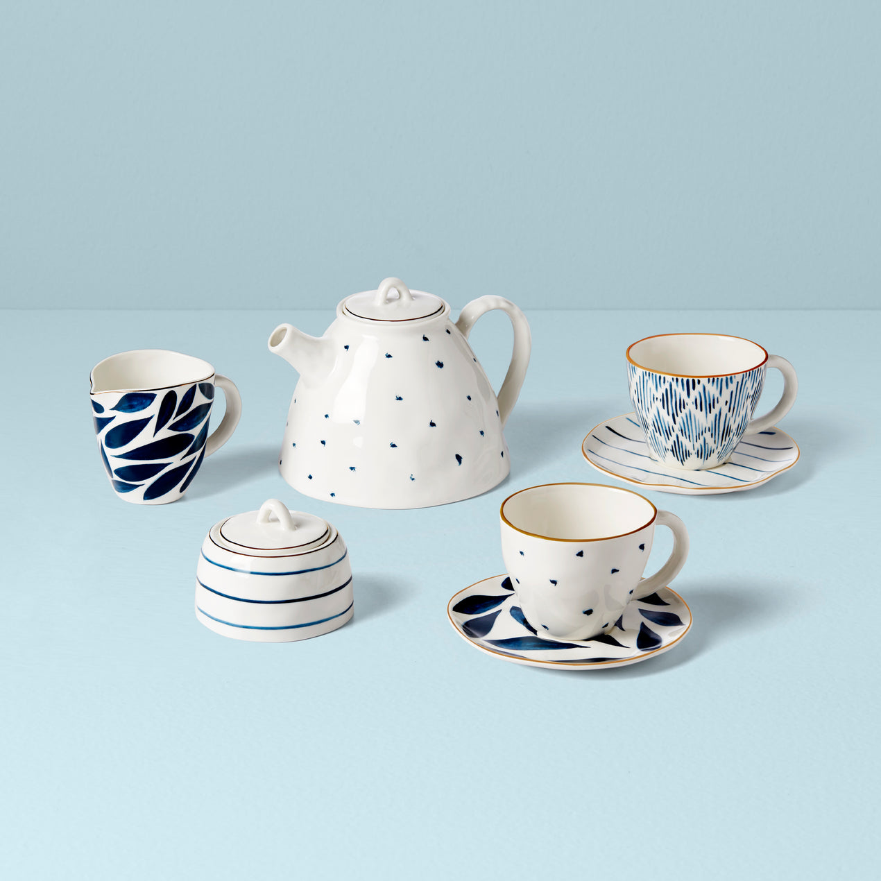 cambridge silversmiths Blue Bay 9-Piece Tea Set