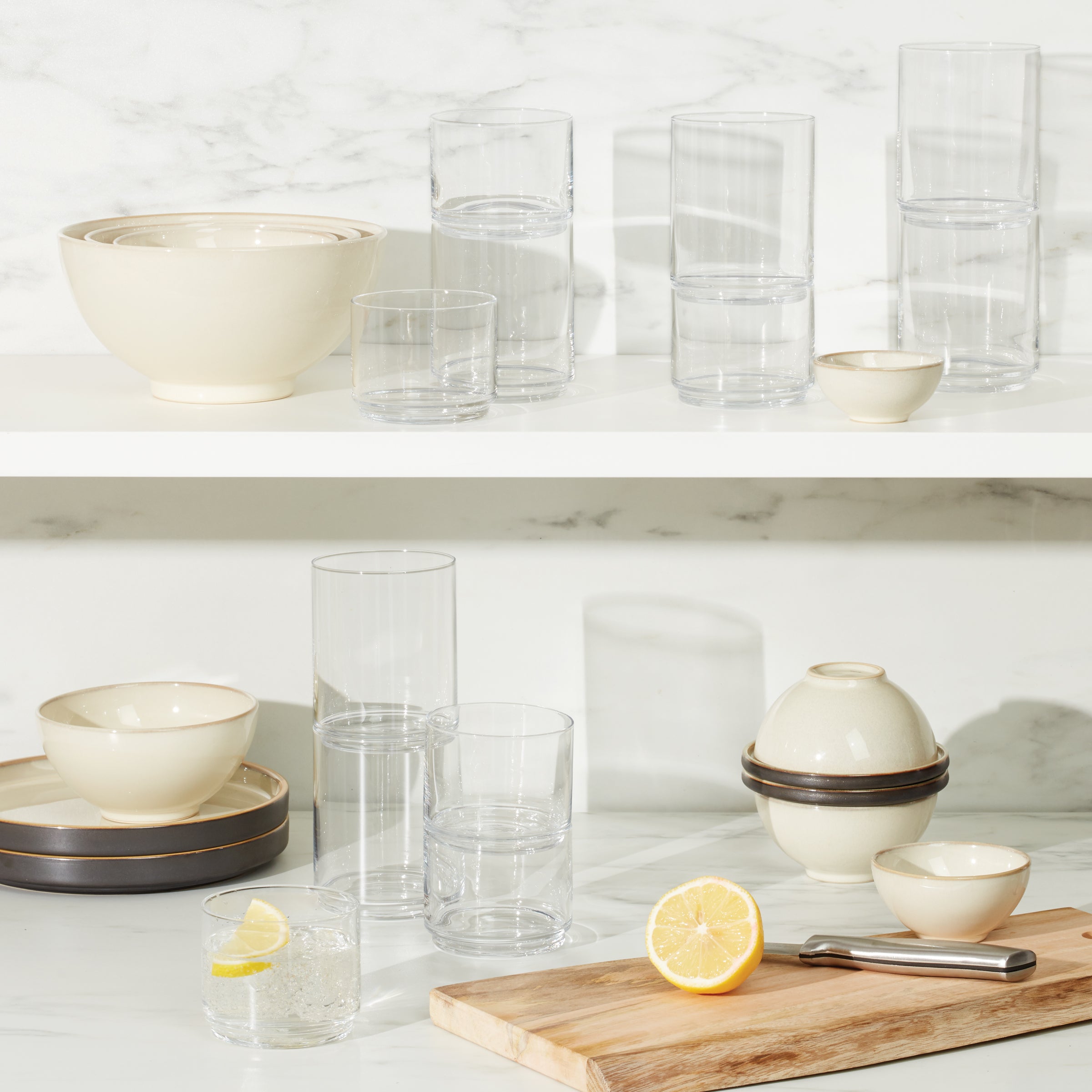 Tuscany Classics Stackable Clear Short Glasses, Set of 6 – Lenox