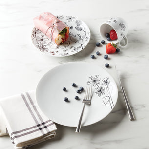 Garden Doodle Accent Plates, Set of 4