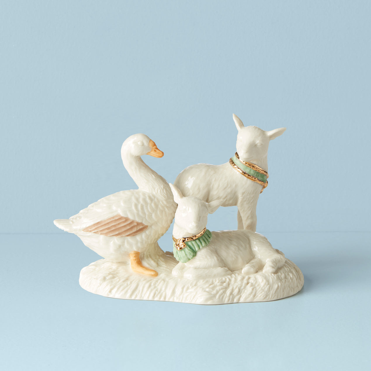 First Blessing Goose & Lambs Figurine – Lenox Corporation
