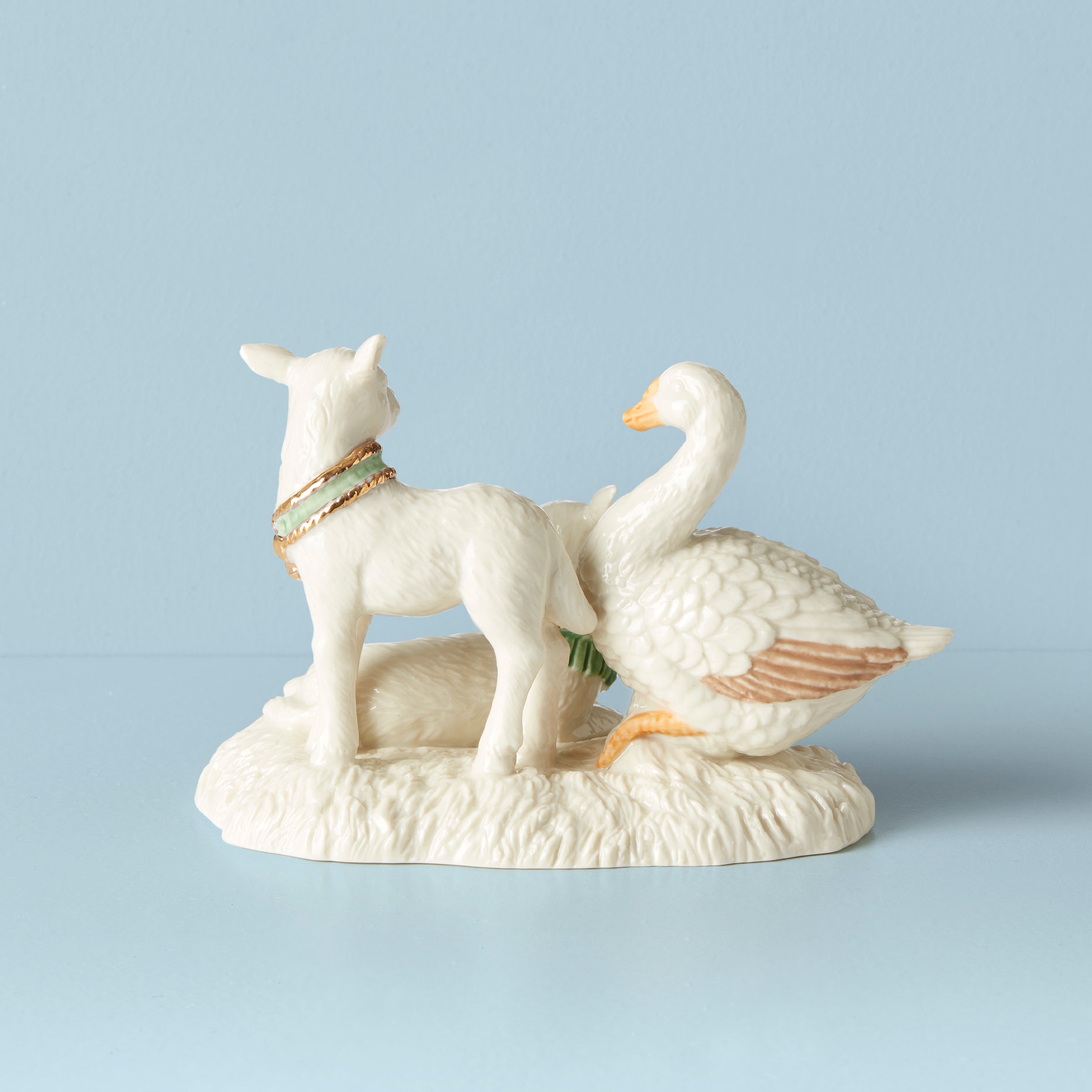 First Blessing Goose & Lambs Figurine – Lenox Corporation