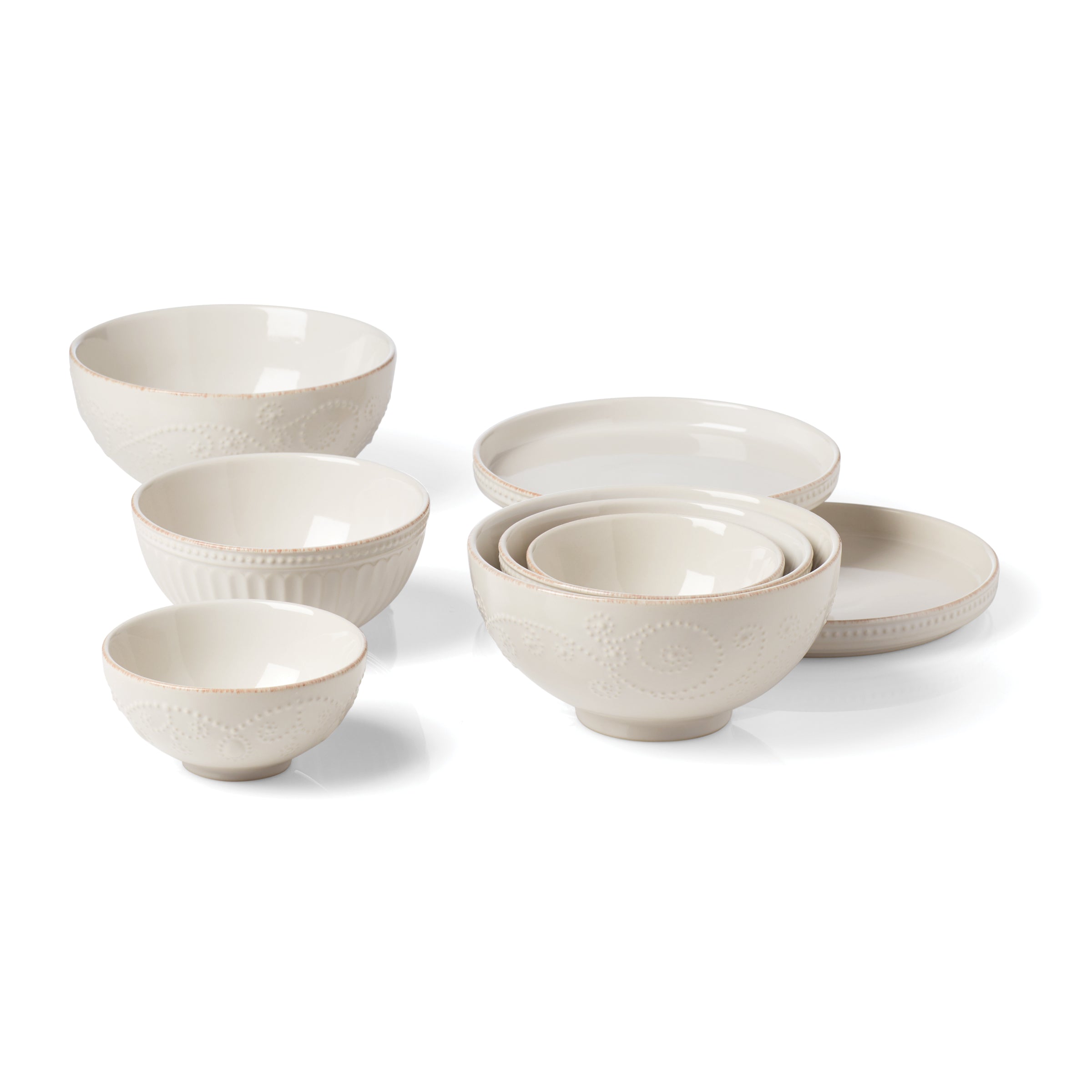 French Perle Luna 8-Piece Nesting Dinnerware Set – Lenox Corporation