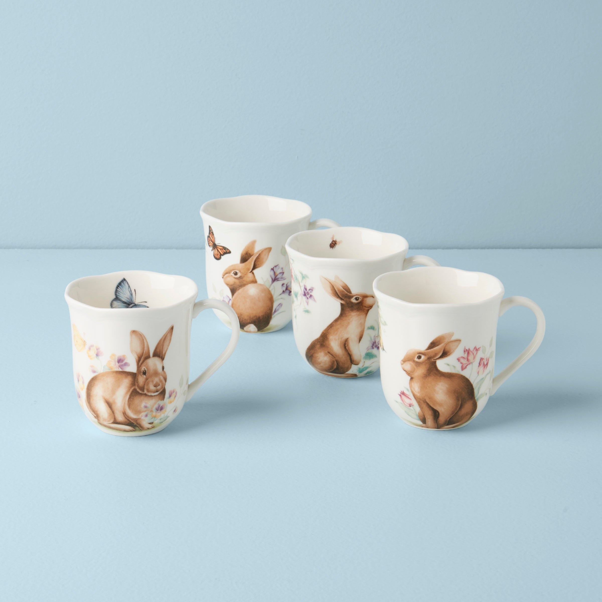 Butterfly Meadow Bunny Mugs, Set of 4 – Lenox Corporation