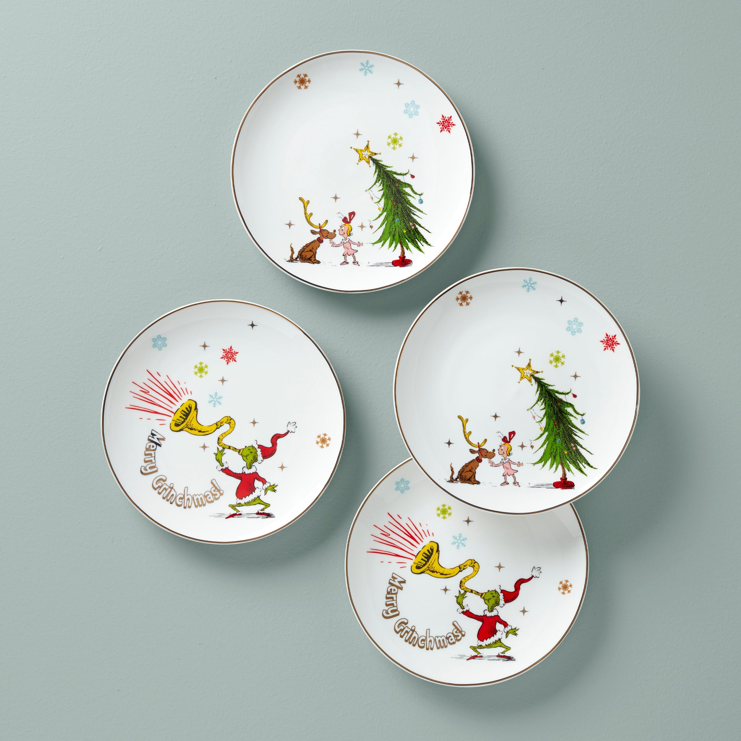 Merry Grinchmas Assorted Accent Plates, Set of 4 – Lenox Corporation
