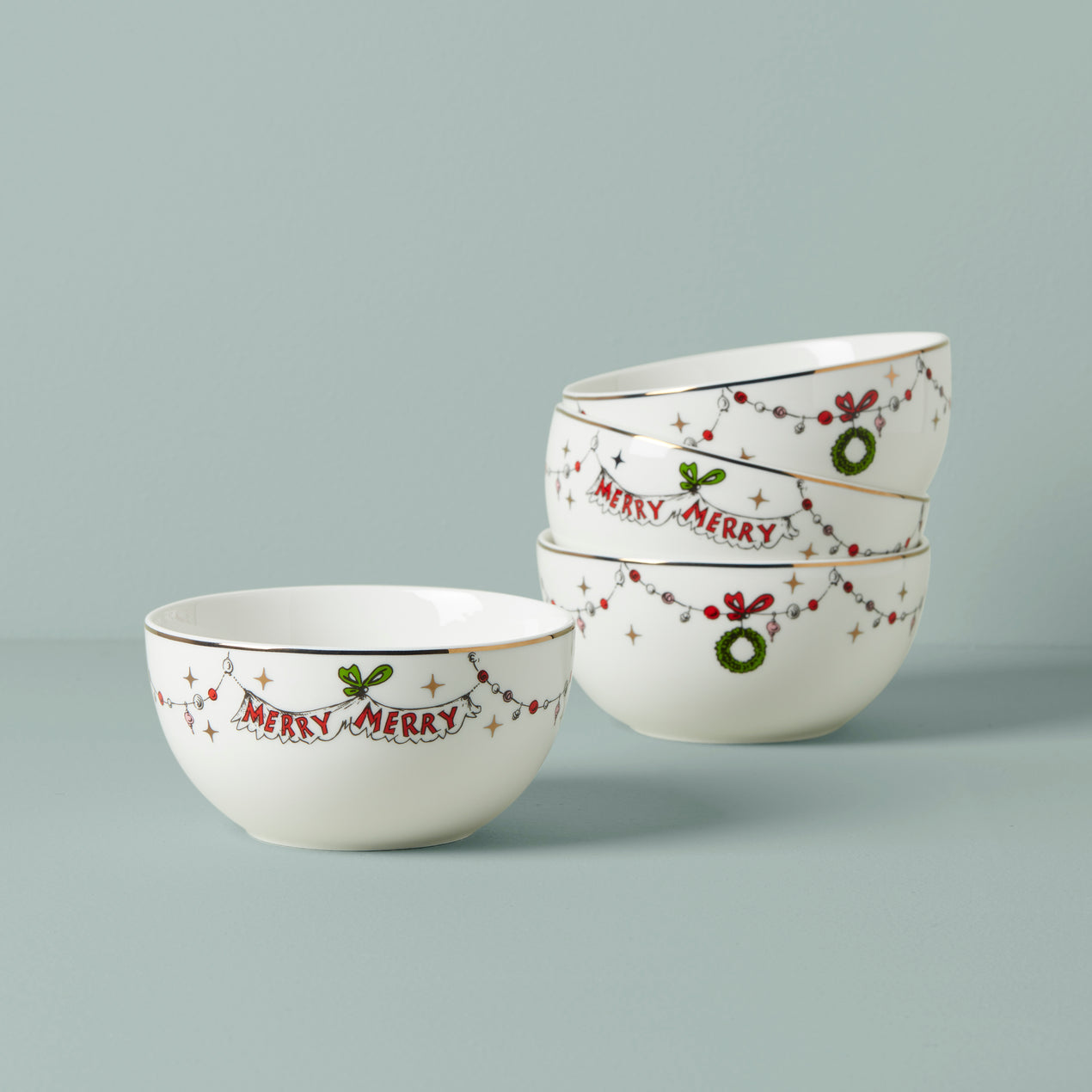 Merry Grinchmas All-Purpose Bowls, Set of 4