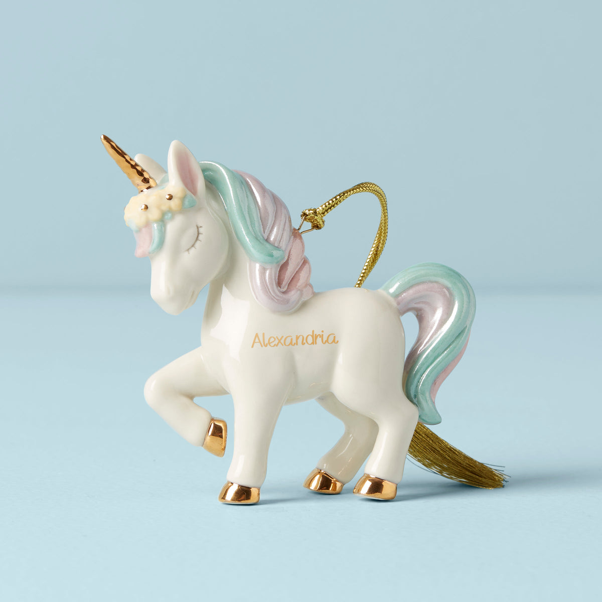 Personalized Prancing Unicorn Ornament Lenox Corporation