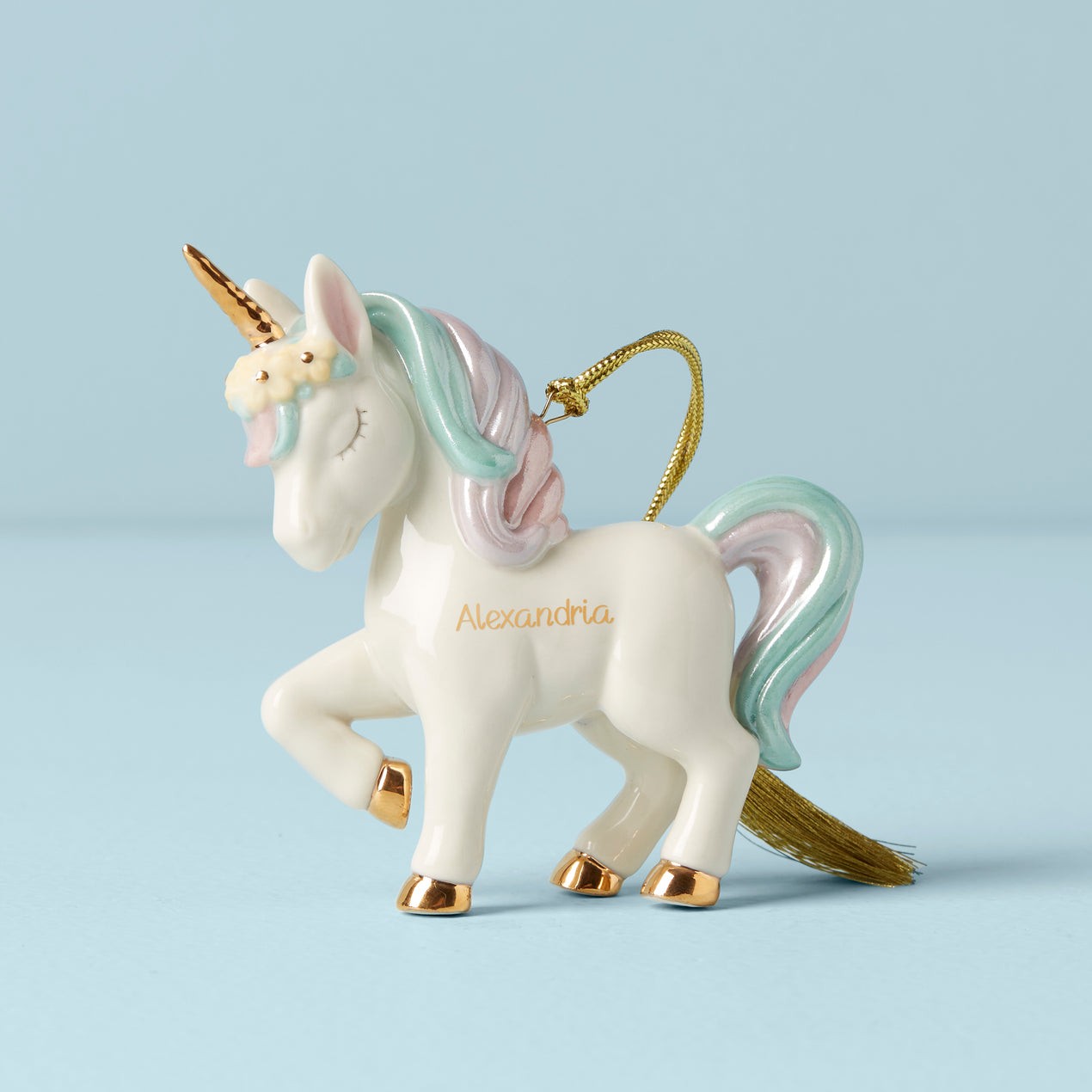 Personalized Prancing Unicorn Ornament Lenox Corporation