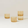 Tuscany Classics Stackable Amber Short Glasses, Set of 4
