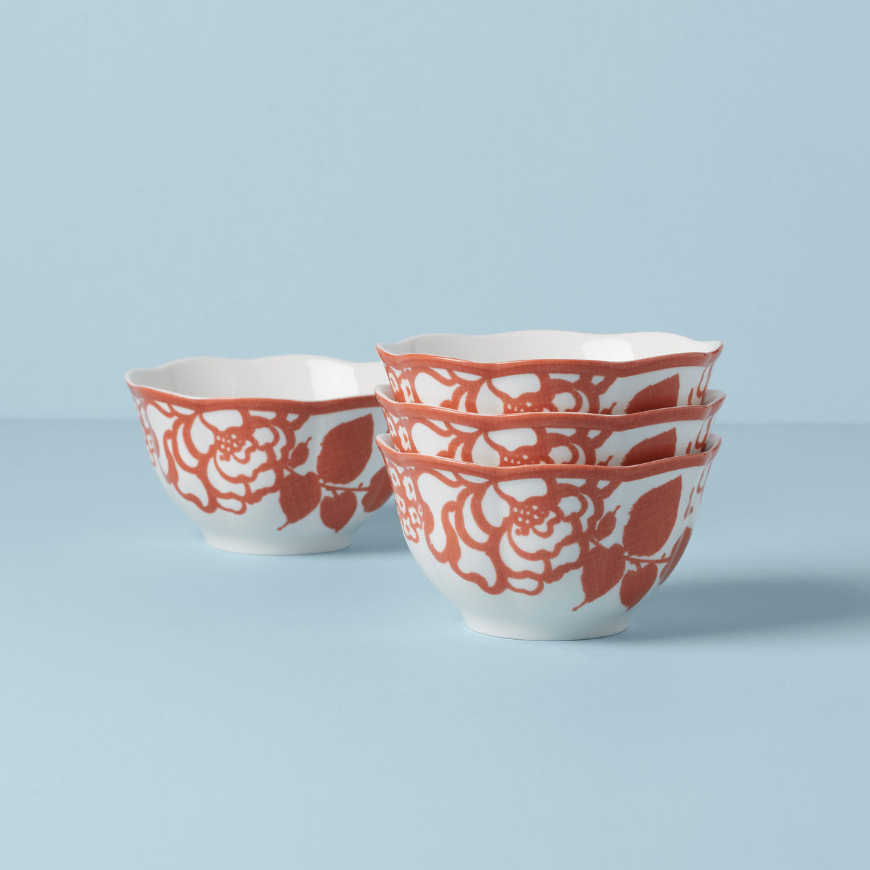 cambridge silversmiths Butterfly Meadow Cottage 4-Piece Rice Bowls