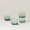 Tuscany Classics Stackable Green Short Glasses, Set of 4