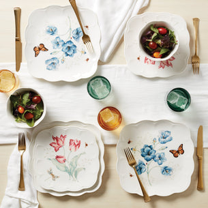 Butterfly Meadow Square Accent Plates, Set of 4