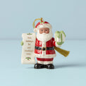 African American Santa With List Ornament