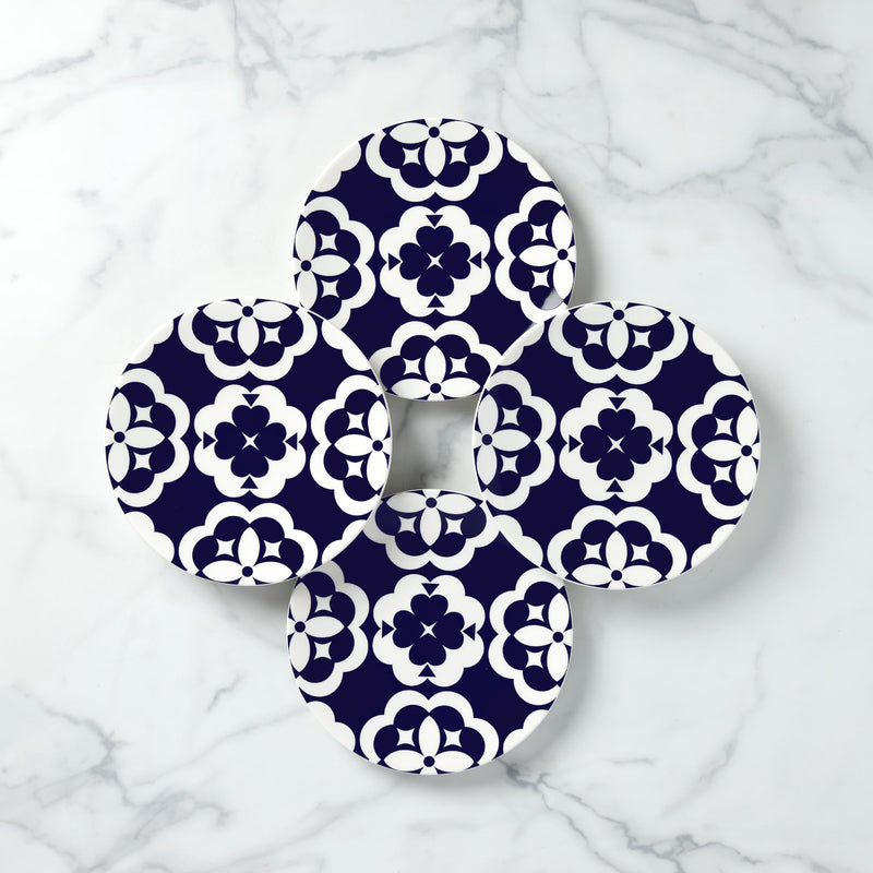 Elegant Geo Accent Plates, Set of 4