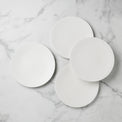 LX Collective White Dinner Plates, Set of 4