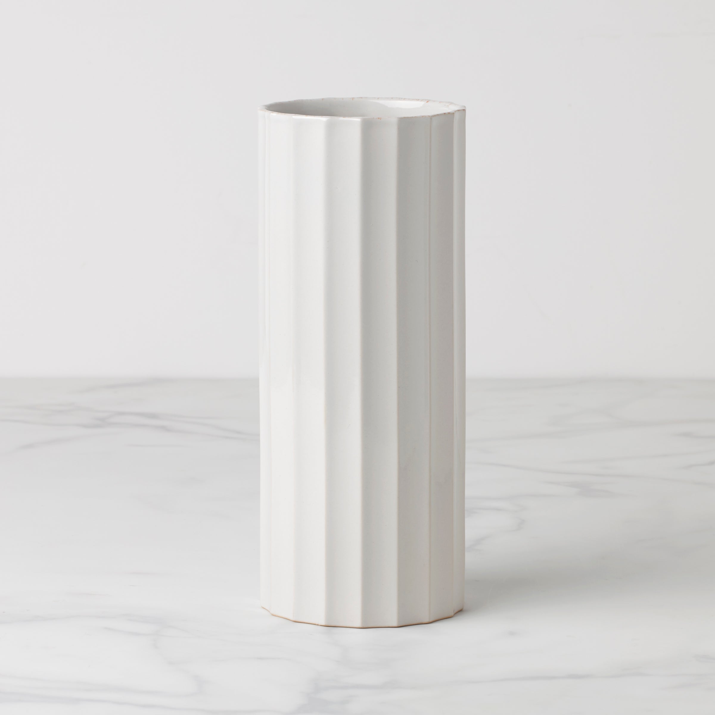 French Perle Scallop White Cylinder Vase – Lenox Corporation