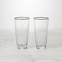 Cheers To Us Let It Flow & Pour It On Glasses, Set of 2
