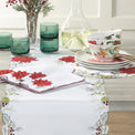 Butterfly Meadow Poinsettia Cutwork 16" Round Placemat