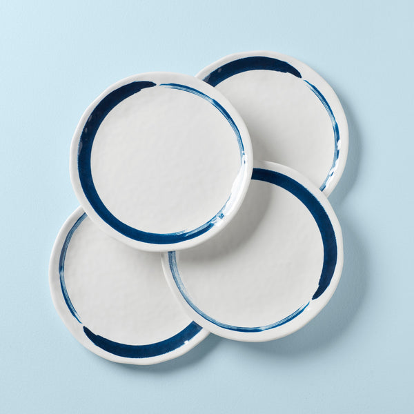 Lenox Bay Colors Accent Plates, Set of 4 in Blue - Joy