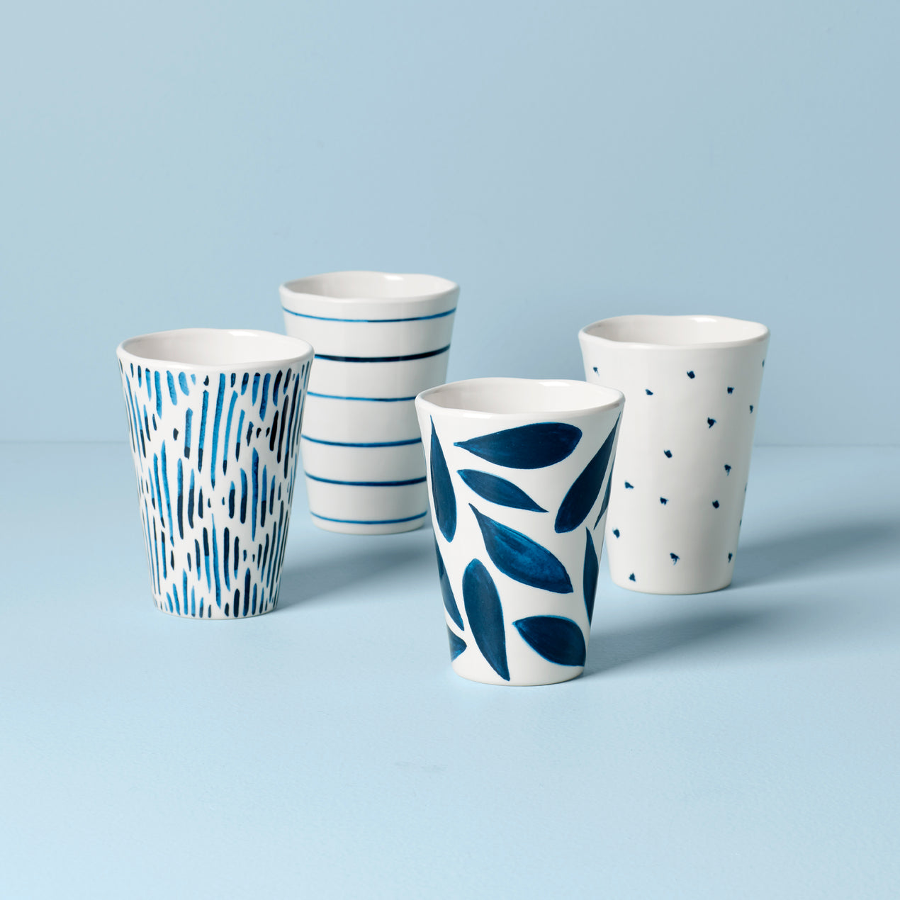 cambridge silversmiths Blue Bay Melamine Assorted Tumblers Set of 4