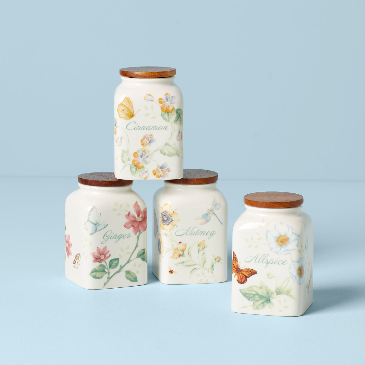 cambridge silversmiths Butterfly Meadow Baking Spice Jars Set Of 4