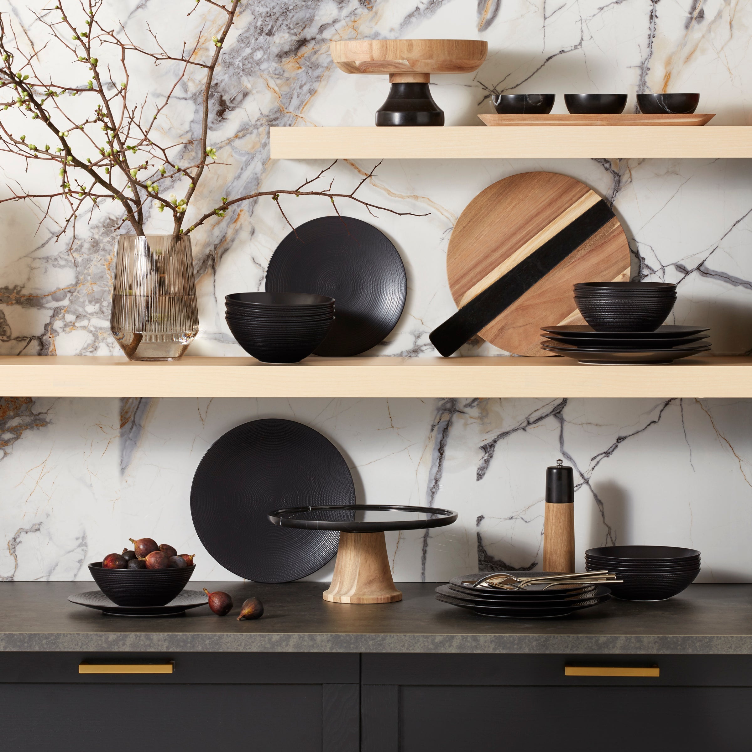 LX Collective Black 12-Piece Dinnerware Set – Lenox Corporation