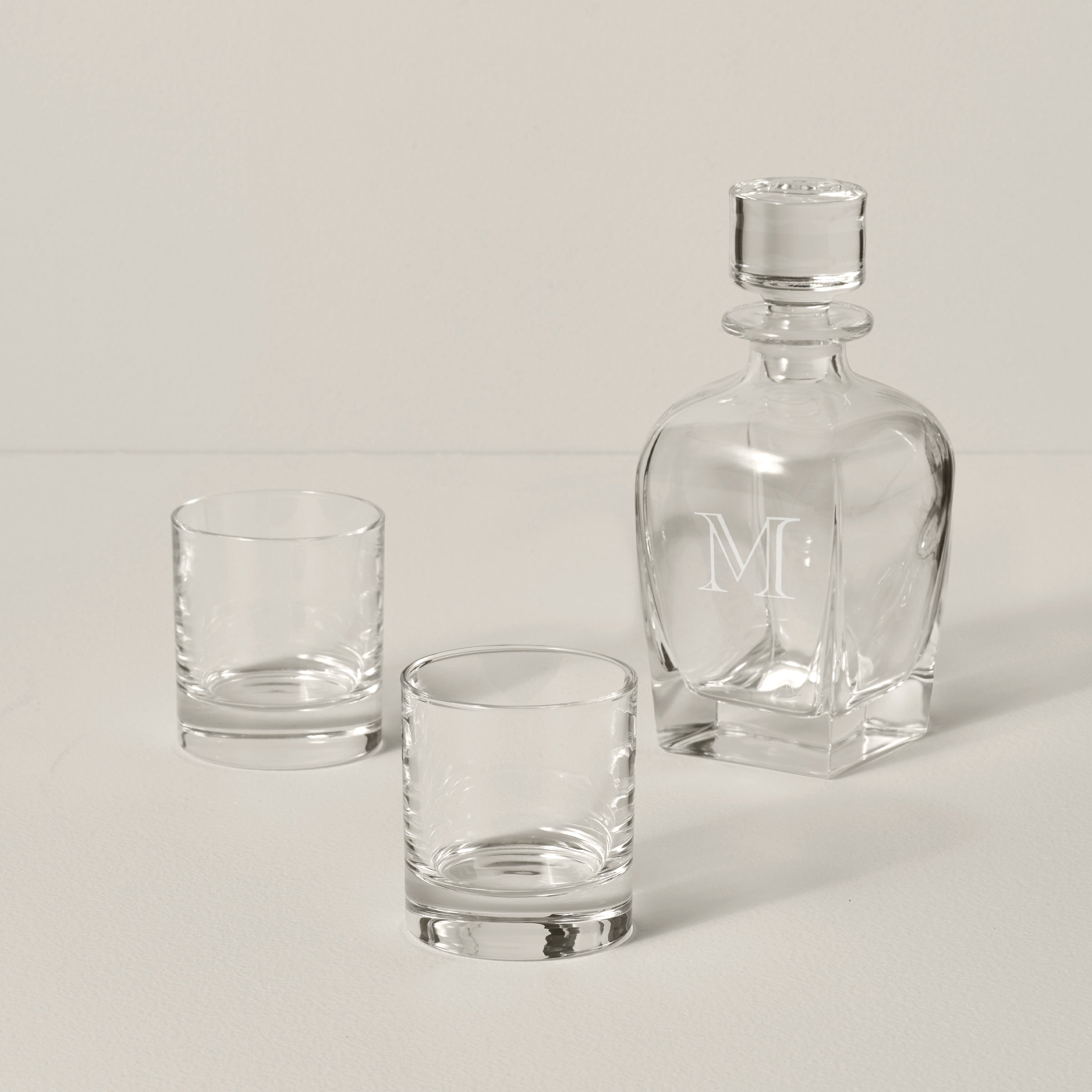 Tuscany Classics 3 pc Whiskey Set- Single Initial "B"