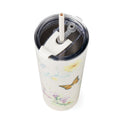 Butterfly Meadow Cream Stainless Steel Tumbler With Straw