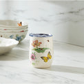 Butterfly Meadow Cream Stainless Steel Wine Tumbler