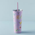Butterfly Meadow Lavender Stainless Steel Tumbler With Straw