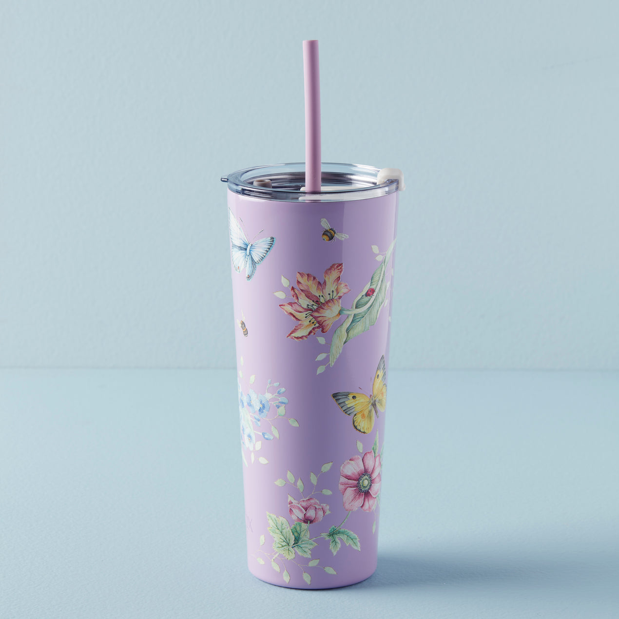 Butterfly Meadow Lavender Stainless Steel Tumbler – Lenox Corporation