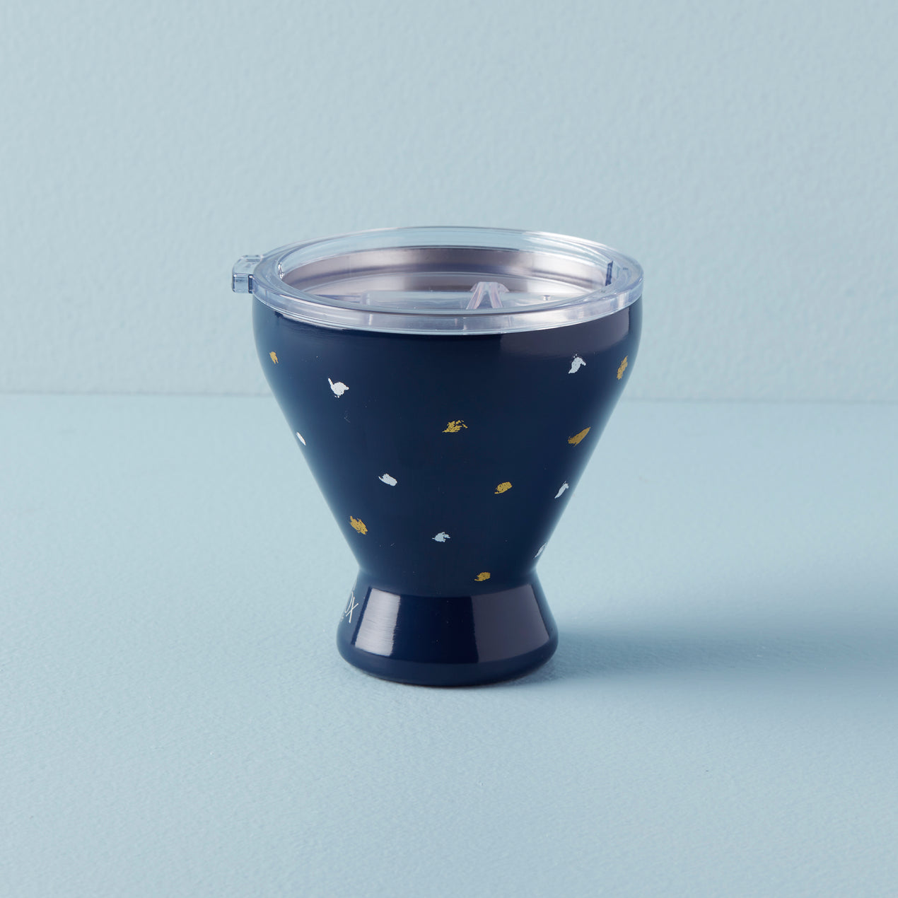 cambridge silversmiths Blue Bay Dot Pattern Stainless Steel Cocktail Tumbler