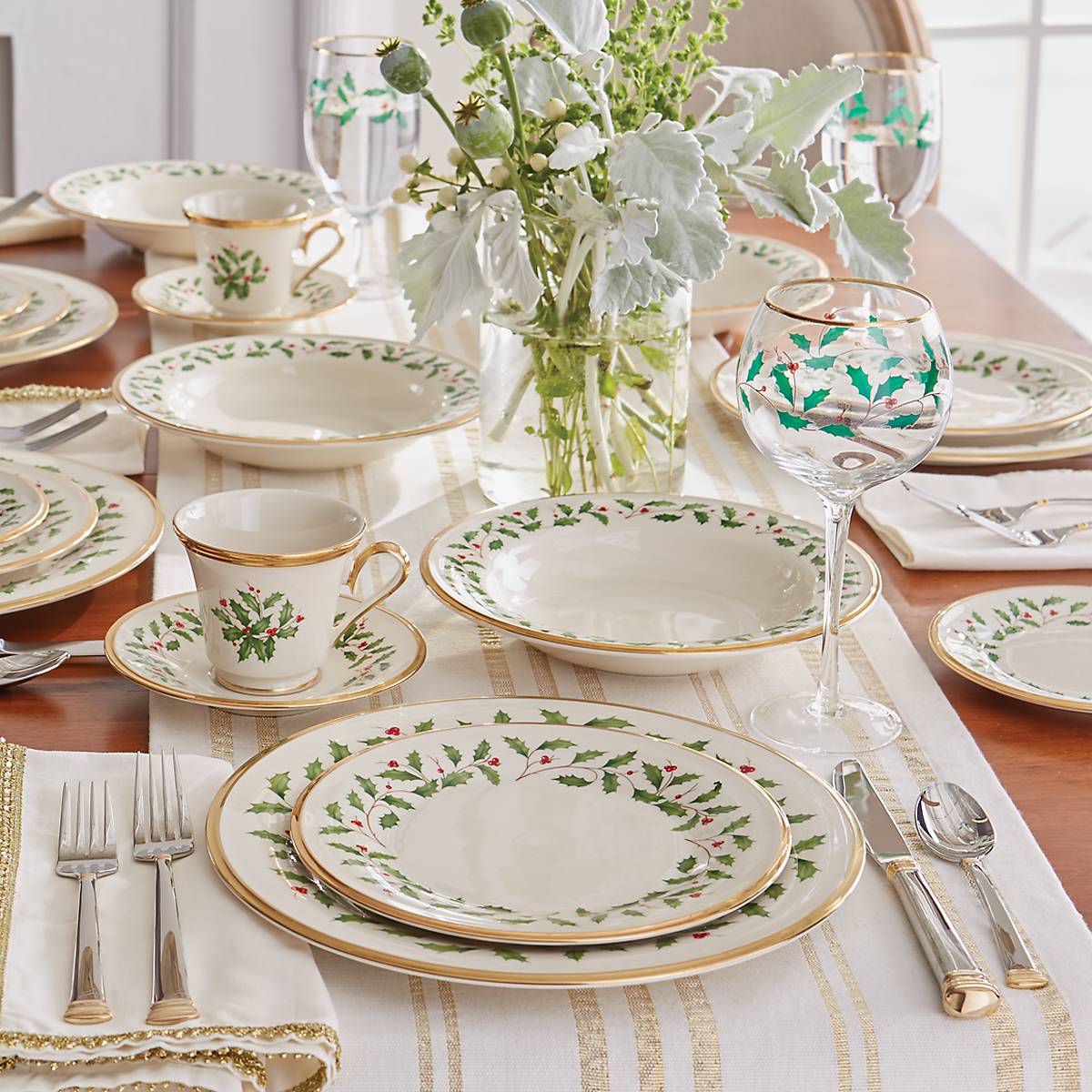 LENOX LenoxパールプラチナサテンステンレスFlatware 5#xA0;Piece Place Setting 